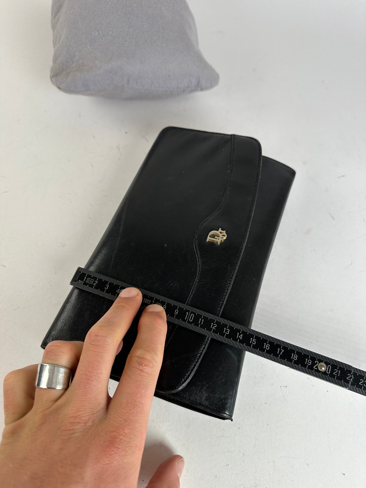 Vintage Dior Clutch Leather Black