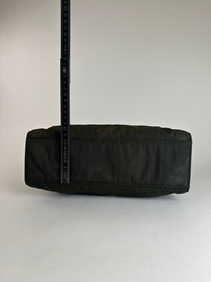 Vintage Gucci Bamboo Top Handle 2Way Handbag Black Brown
