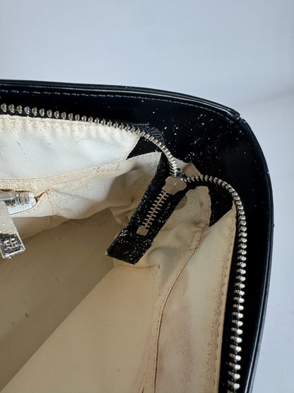 Vintage Courreges Leather Handbag Black