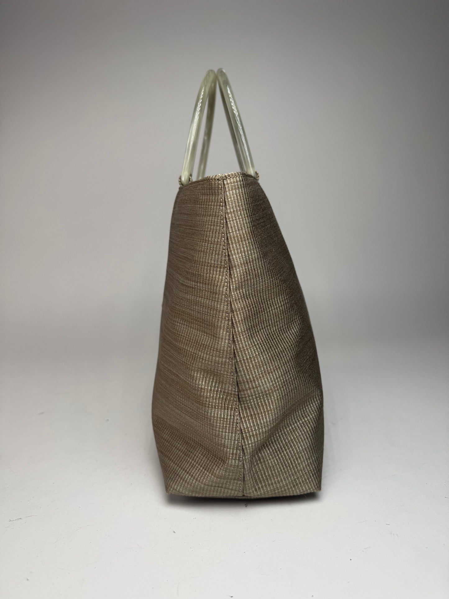 Sac à main vintage en toile Givenchy gris/argent