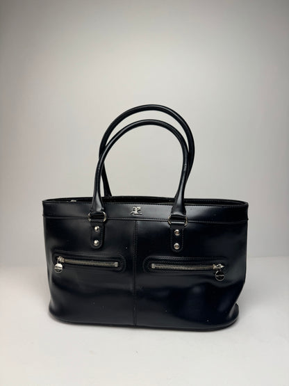 Vintage Courreges Leather Handbag Black