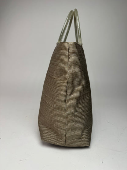 Sac à main vintage en toile Givenchy gris/argent