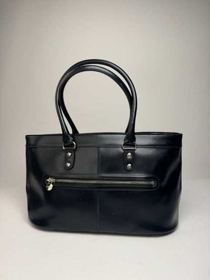 Vintage Courreges Leather Handbag Black