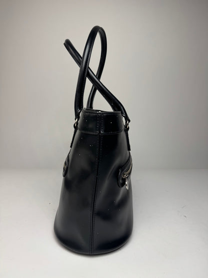 Vintage Courreges Leather Handbag Black