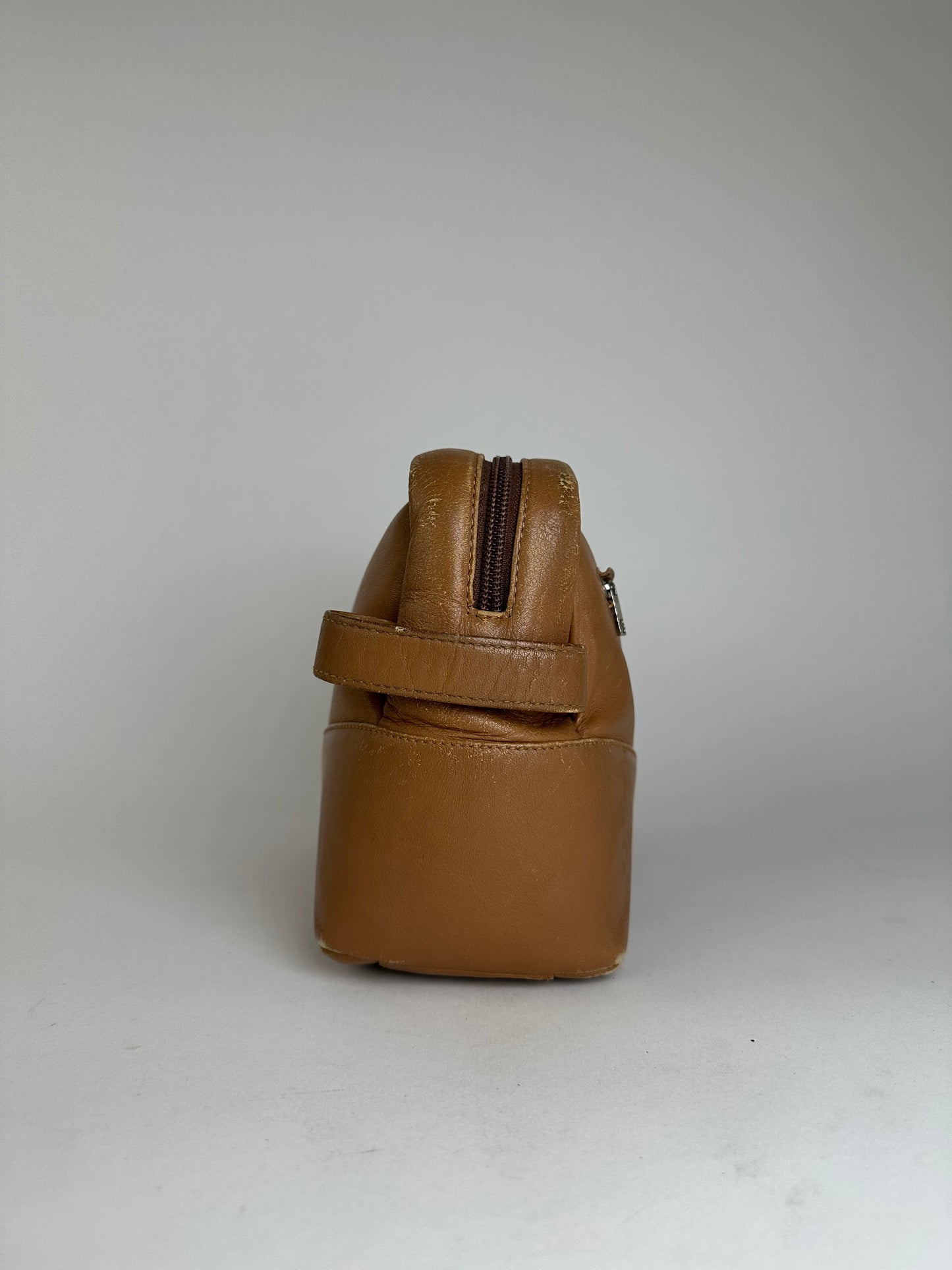 Vintage Loewe Madrid Logo Leather Clutch Brown