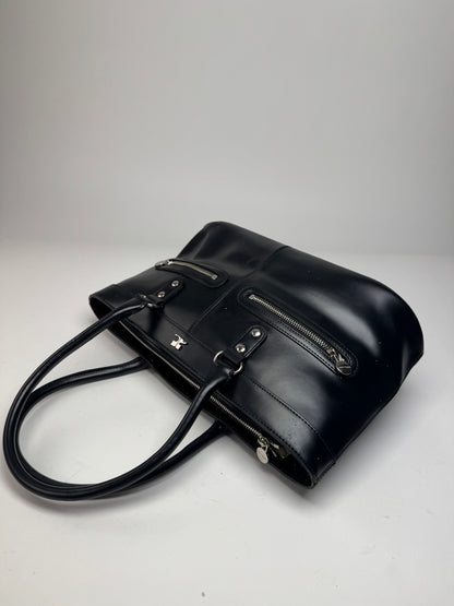Vintage Courreges Leather Handbag Black