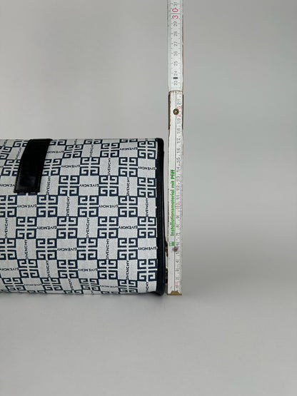 Vintage Givenchy 4G leather bag navy white