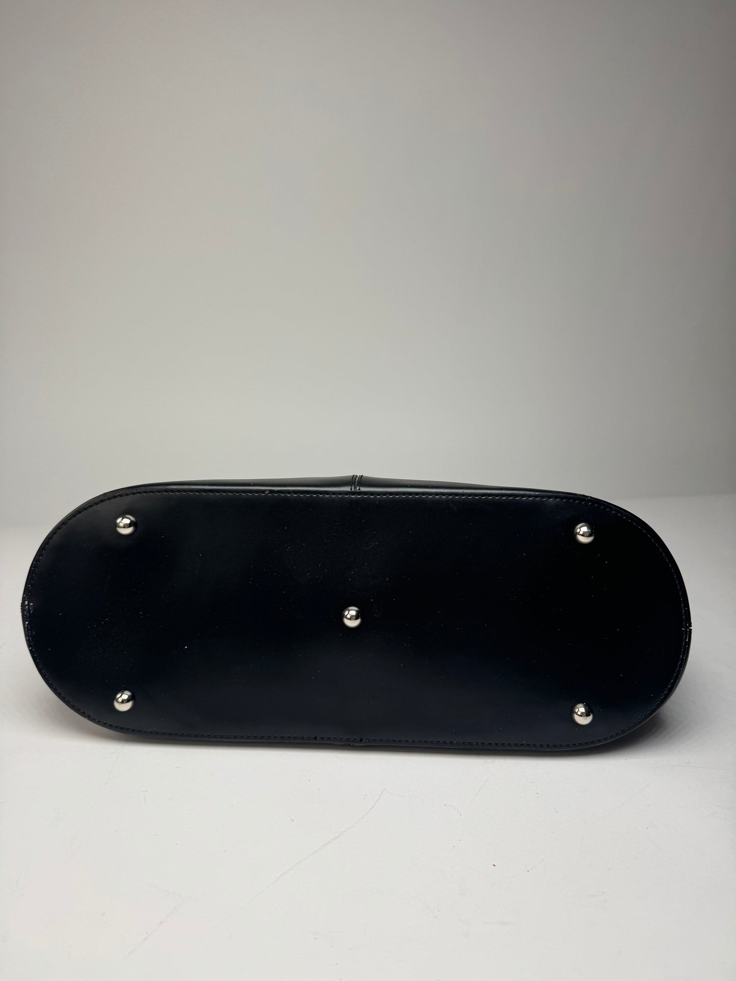 Vintage Courreges Leather Handbag Black