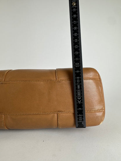 Vintage Loewe Madrid Logo Leather Clutch Brown