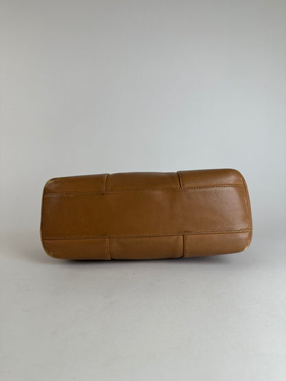 Vintage Loewe Madrid Logo Leather Clutch Brown