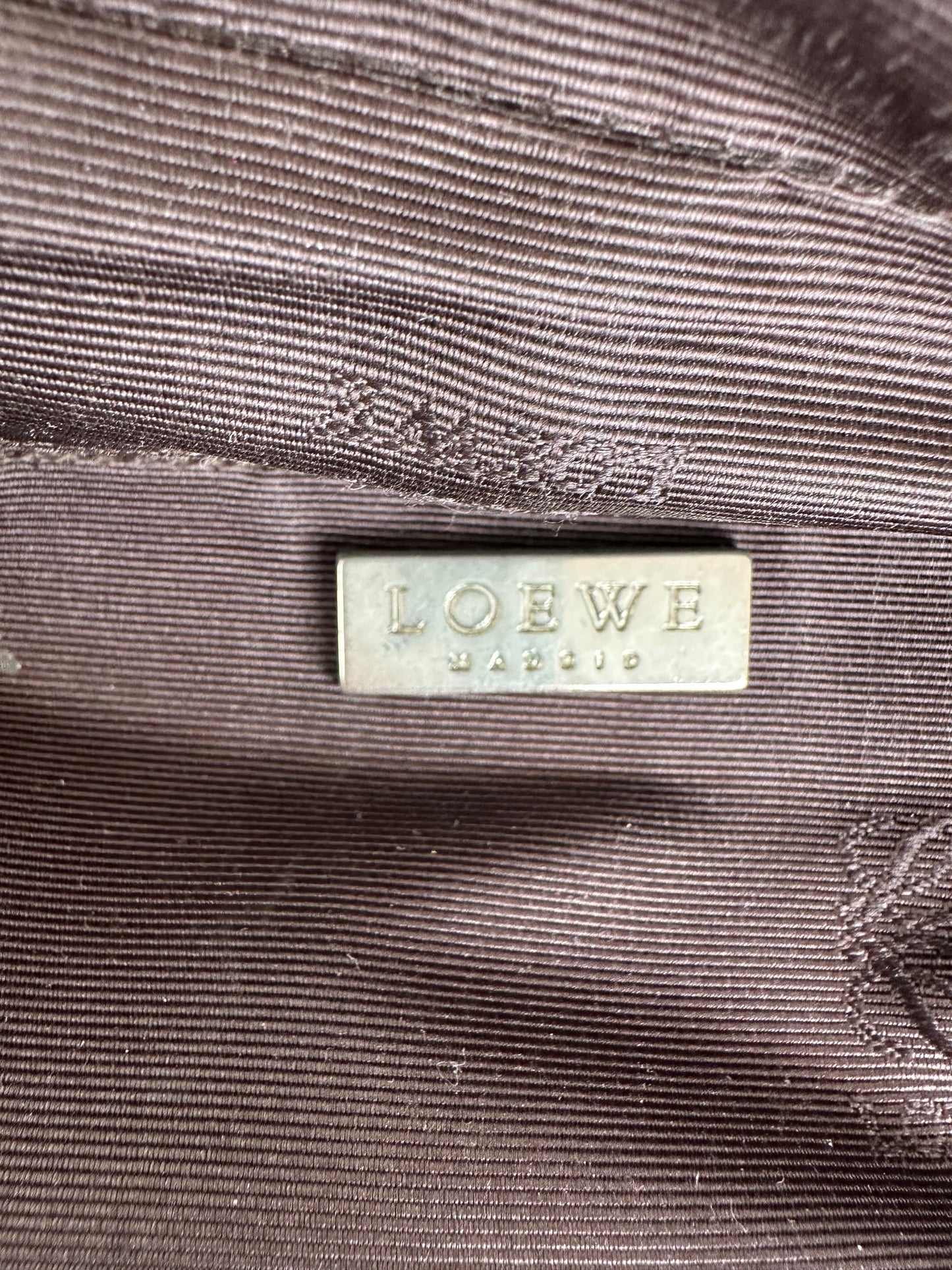Vintage Loewe Madrid Logo Leather Clutch Brown