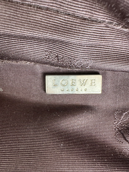 Vintage Loewe Madrid Logo Leather Clutch Brown