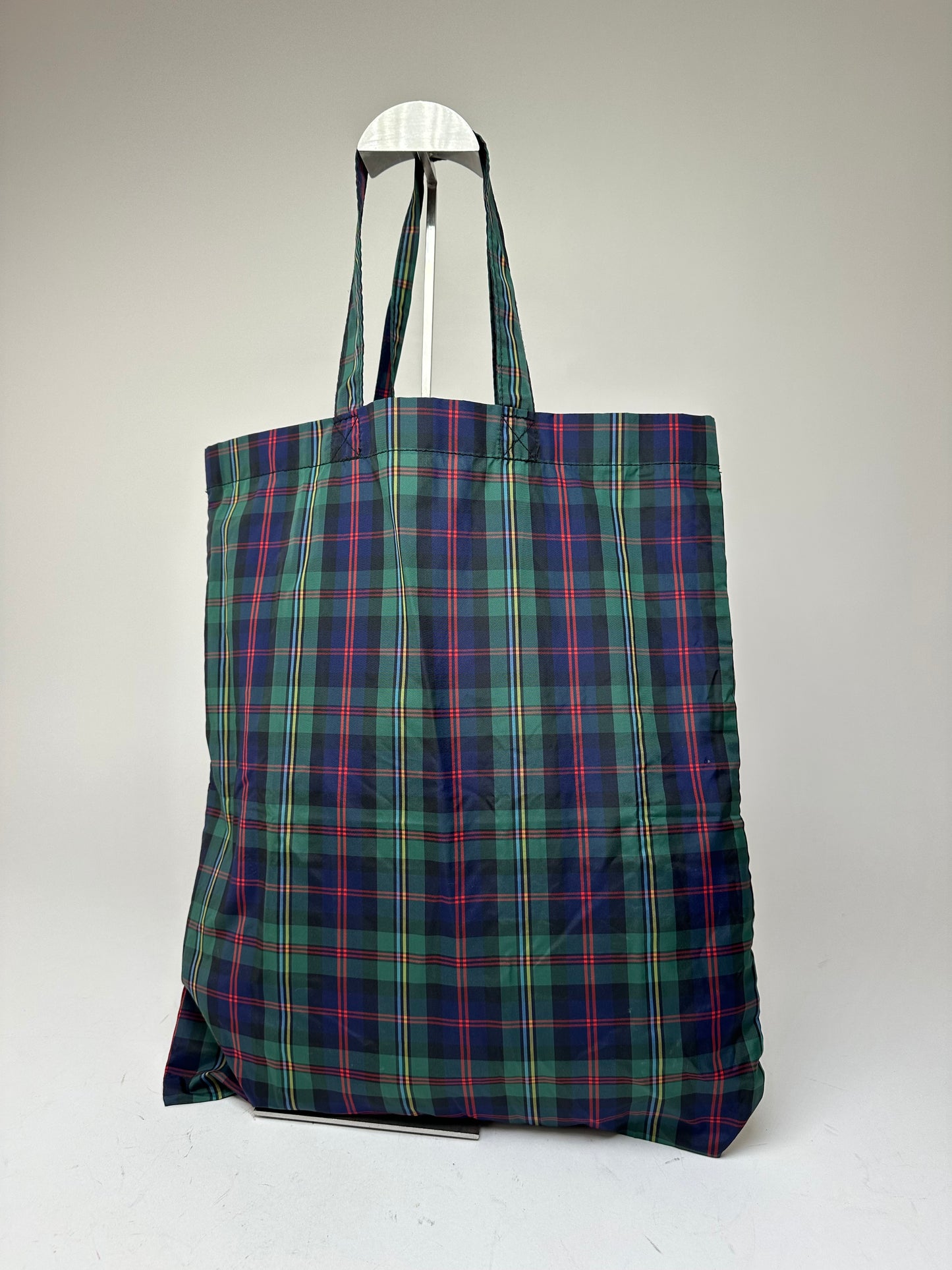 Vintage Comme des Garçons Nylon Tartan Tote Bag Green