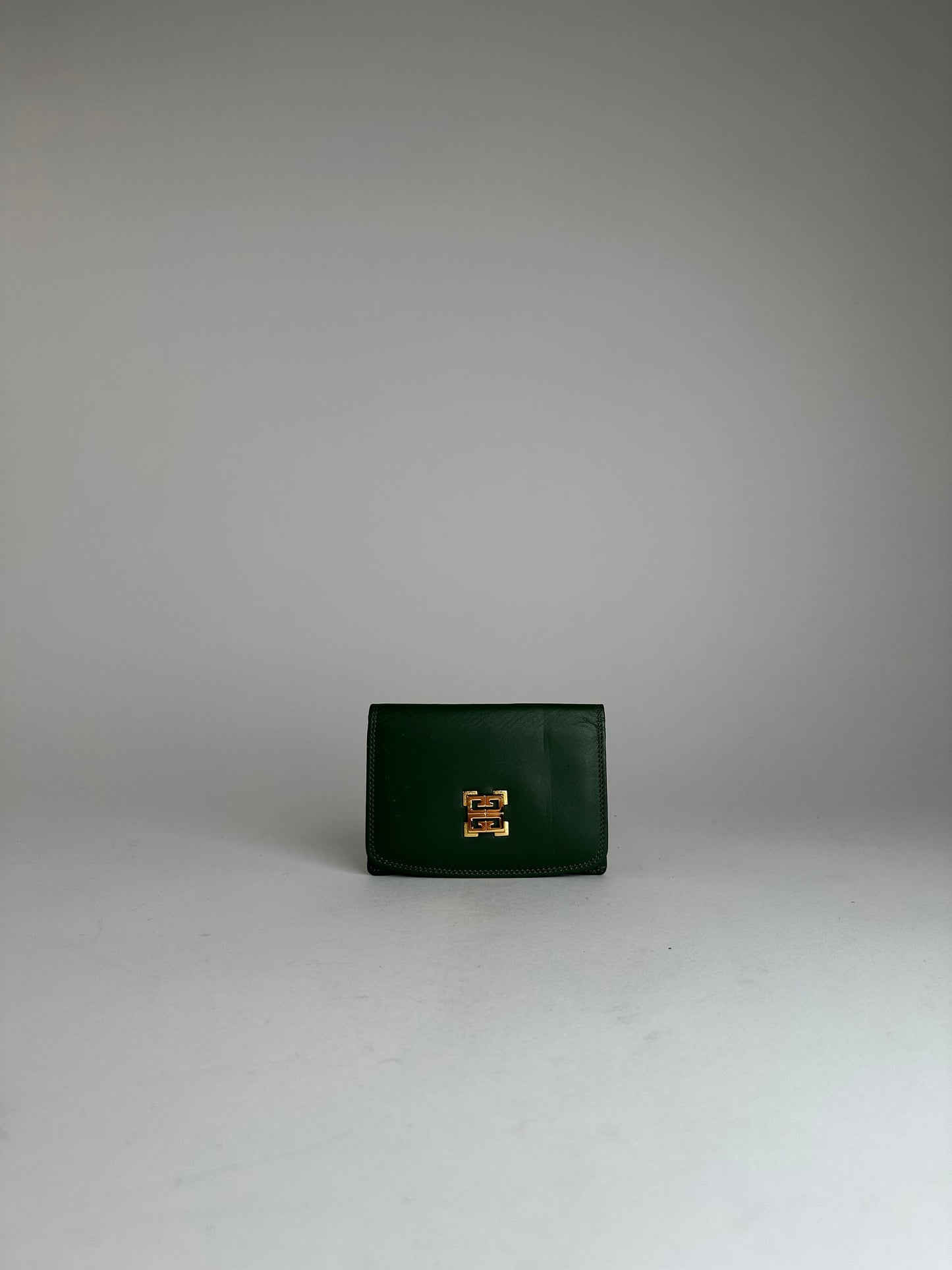 Vintage Givenchy Leather Card Holder Green