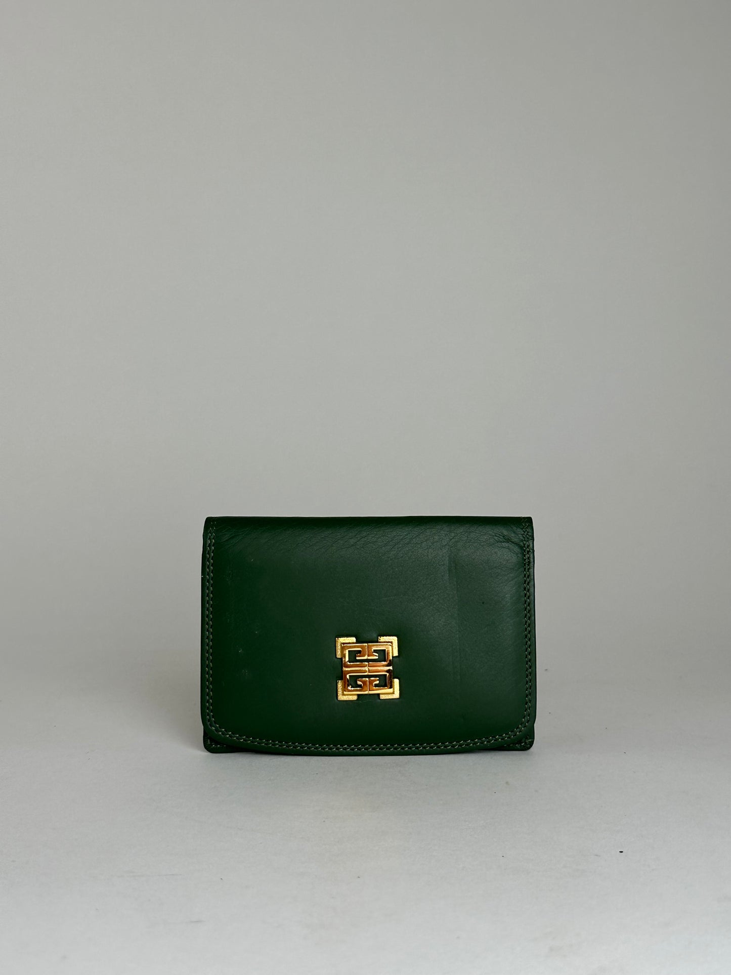 Vintage Givenchy Leather Card Holder Green