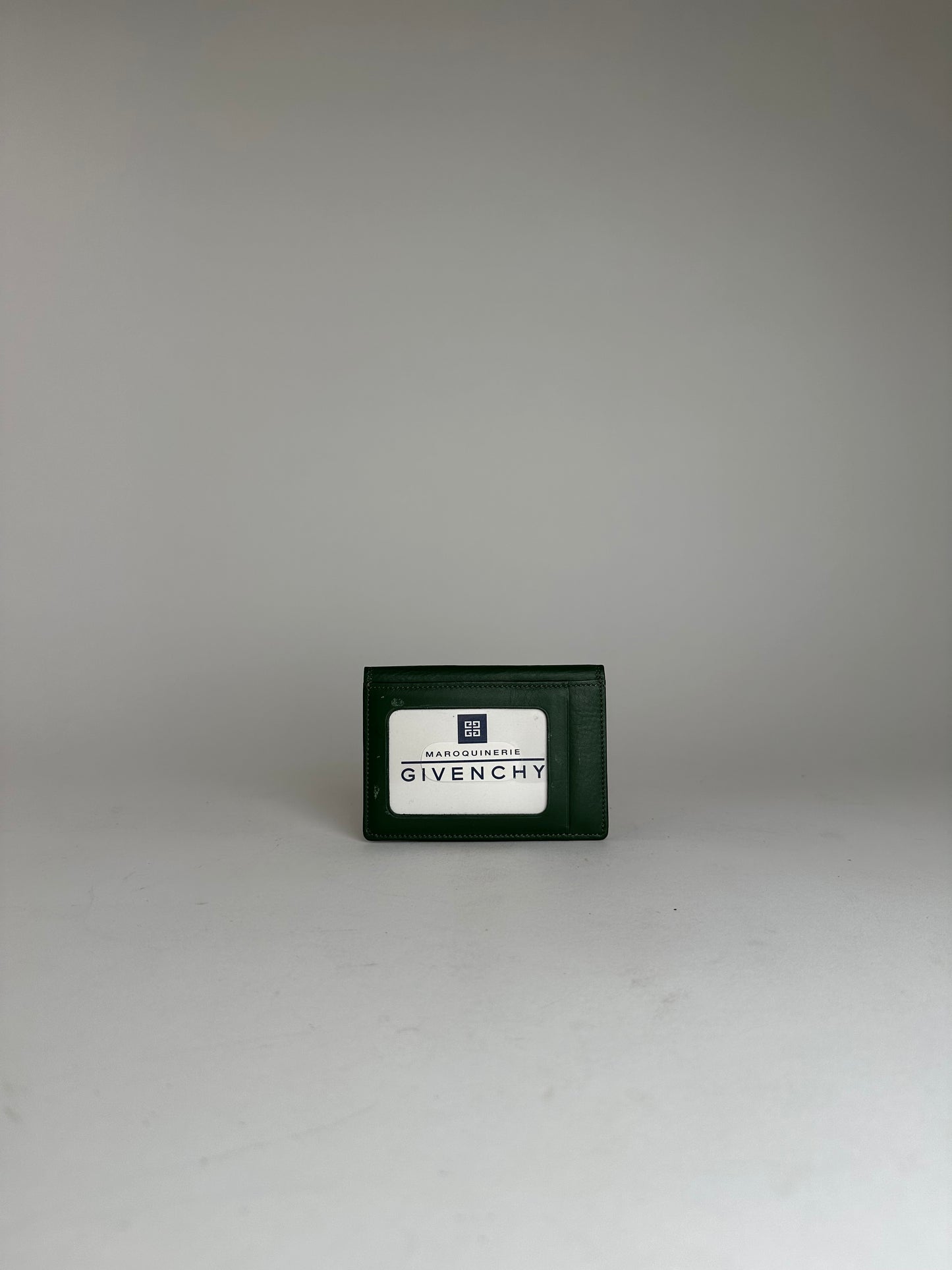 Vintage Givenchy Leather Card Holder Green