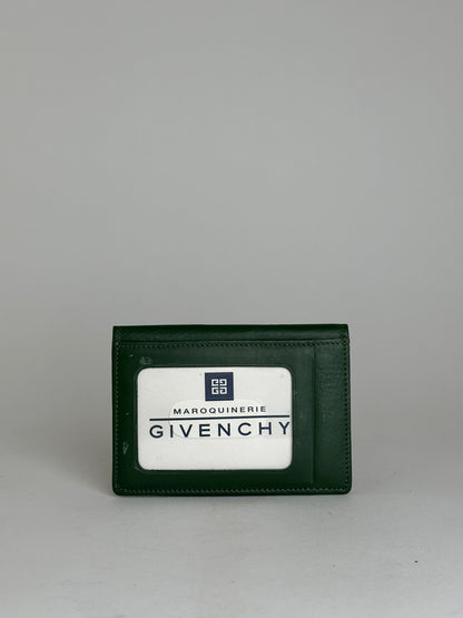 Vintage Givenchy Leather Card Holder Green