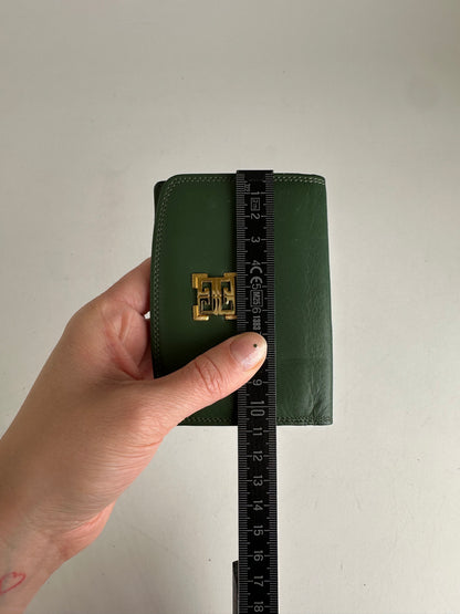 Vintage Givenchy Leather Card Holder Green