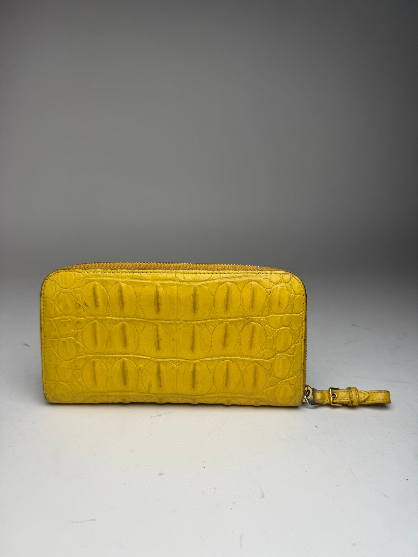 Vintage Miu Miu Leather Wallet Yellow