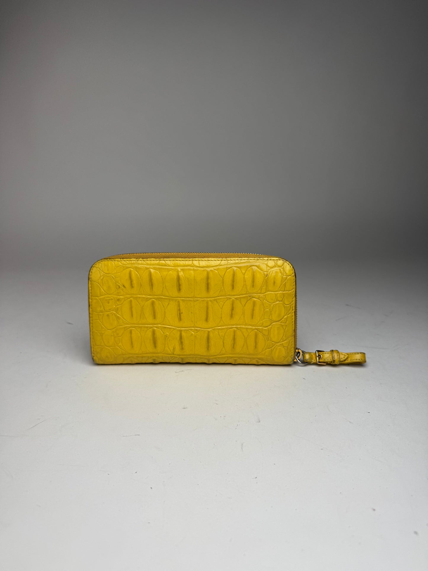 Vintage Miu Miu Leather Wallet Yellow
