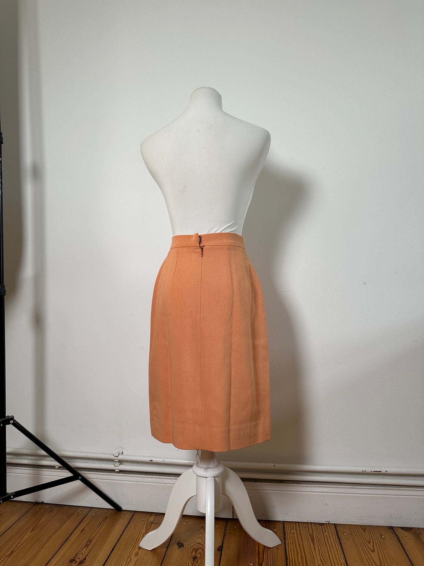 Vintage Celine Chain Detail Cotton Skirt Peach XS