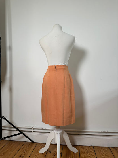 Vintage Celine Chain Detail Cotton Skirt Peach XS