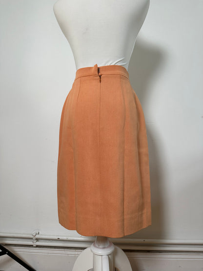 Vintage Celine Chain Detail Cotton Skirt Peach XS