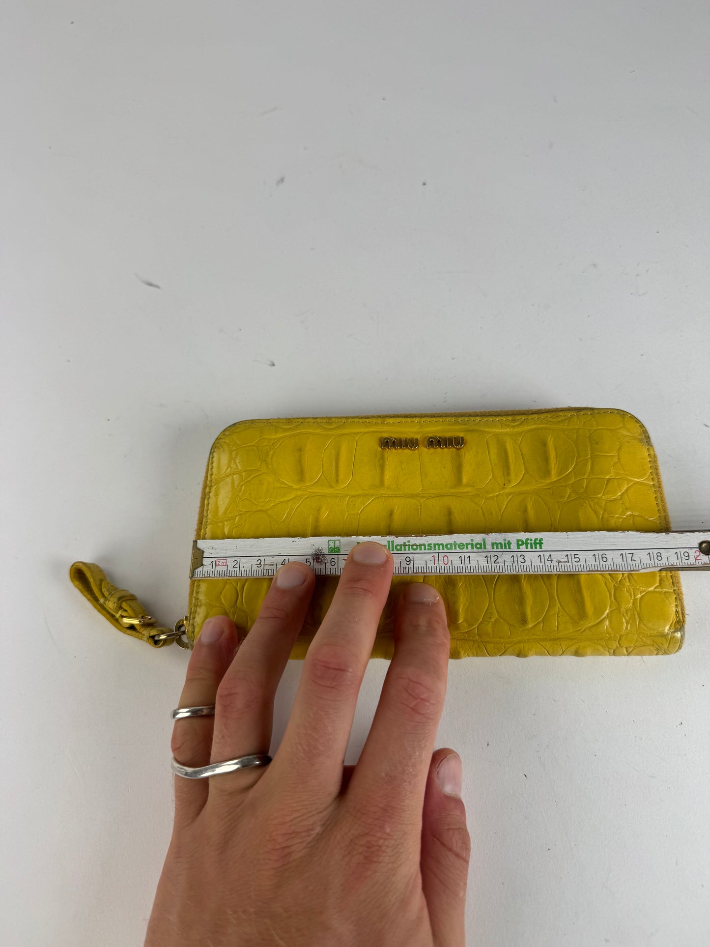 Vintage Miu Miu Leather Wallet Yellow