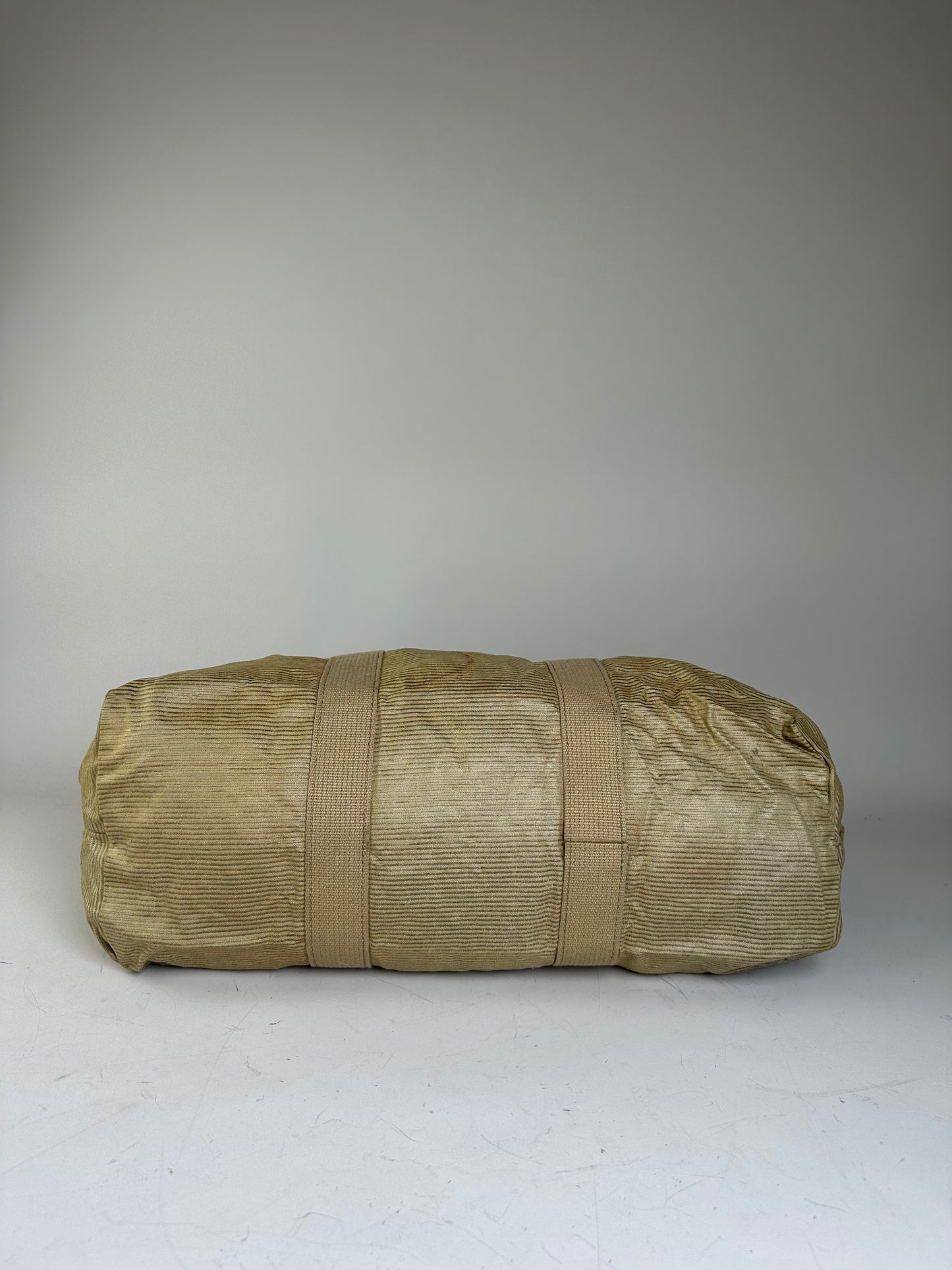 Vintage Yves Saint Laurent Structured Tote Bag Beige Gold
