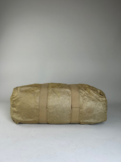 Vintage Yves Saint Laurent Structured Tote Bag Beige Gold