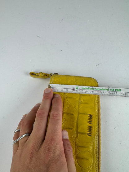 Vintage Miu Miu Leather Wallet Yellow