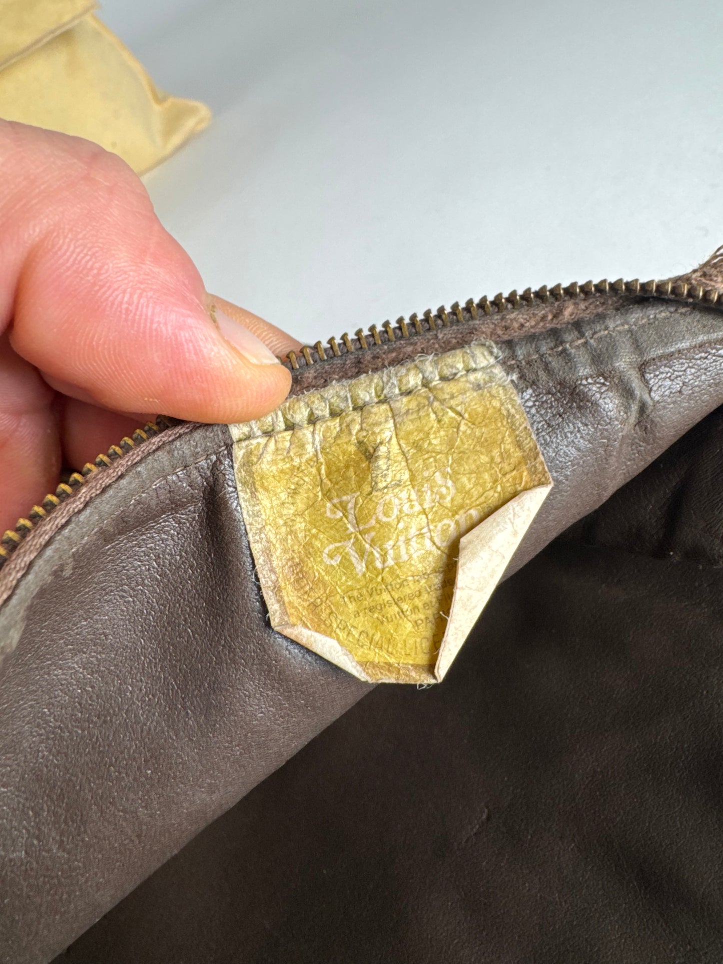 Vintage Louis Vuitton Leather Monogram Clutch Brown