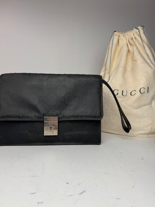 Pochette Gucci Monogram Vintage Noire