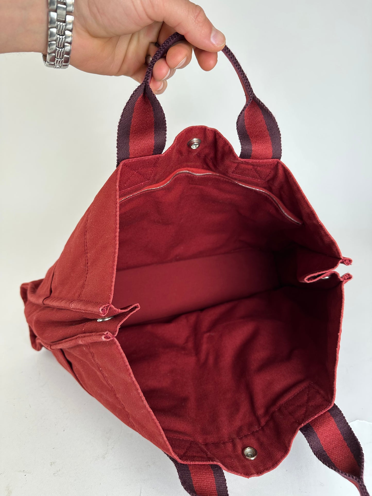 Vintage Hermès Fourre Tout Tote Canvas Red
