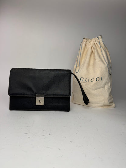 Pochette Gucci Monogram Vintage Noire
