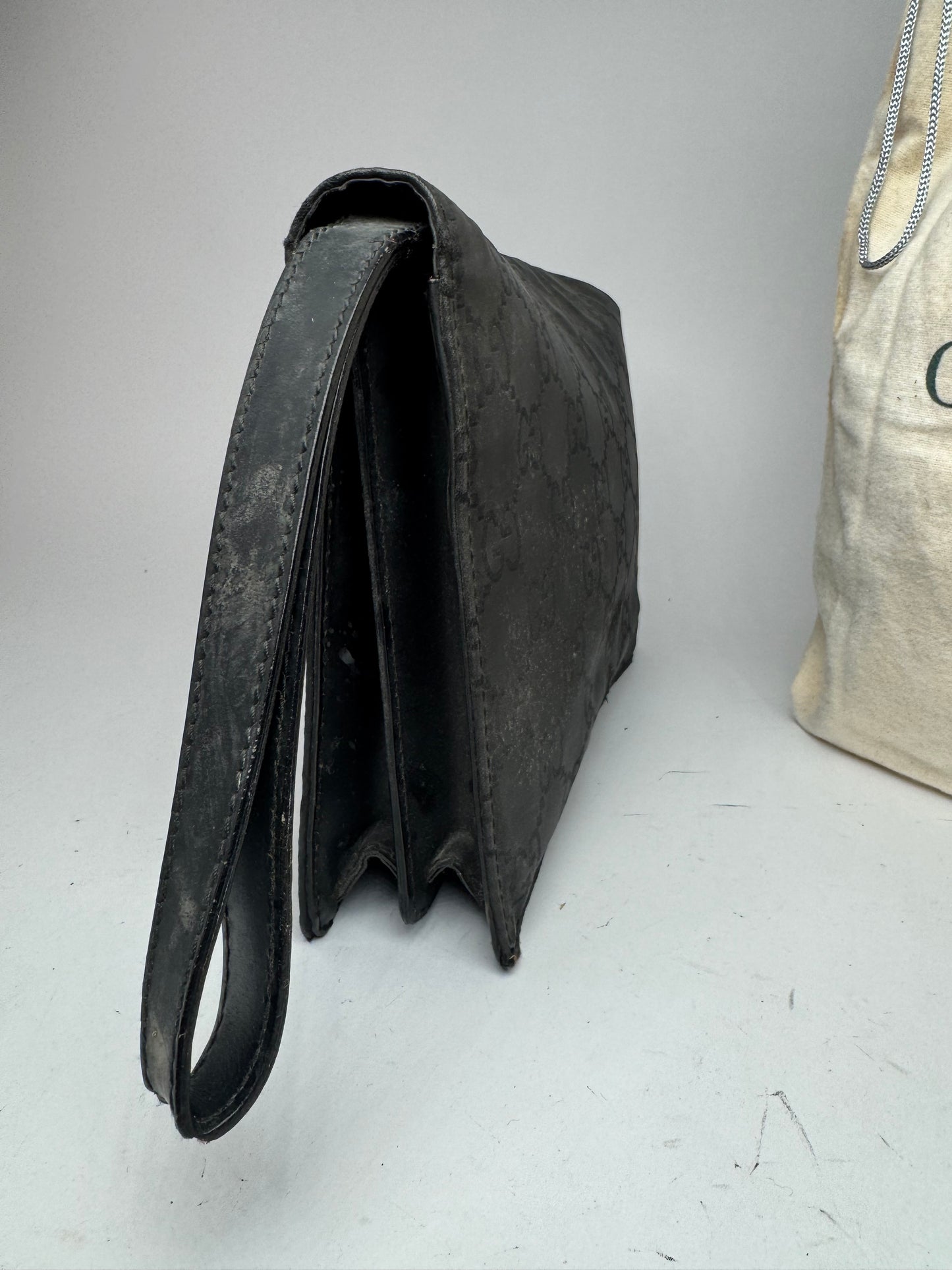 Pochette Gucci Monogram Vintage Noire