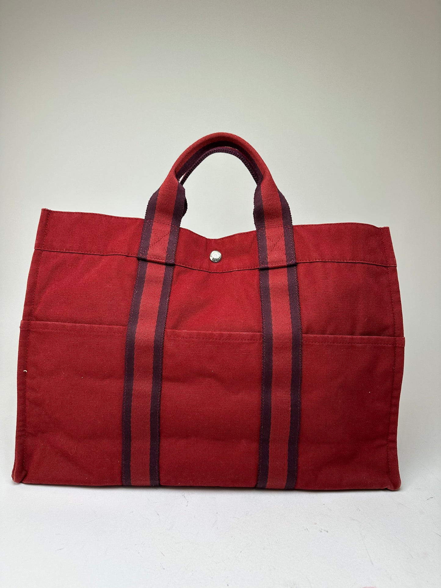 Vintage Hermès Fourre Tout Tote Canvas Red
