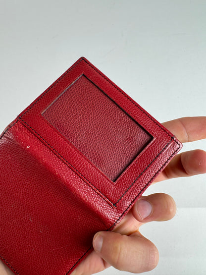 Vintage Celine Paris Leather Card Holder red