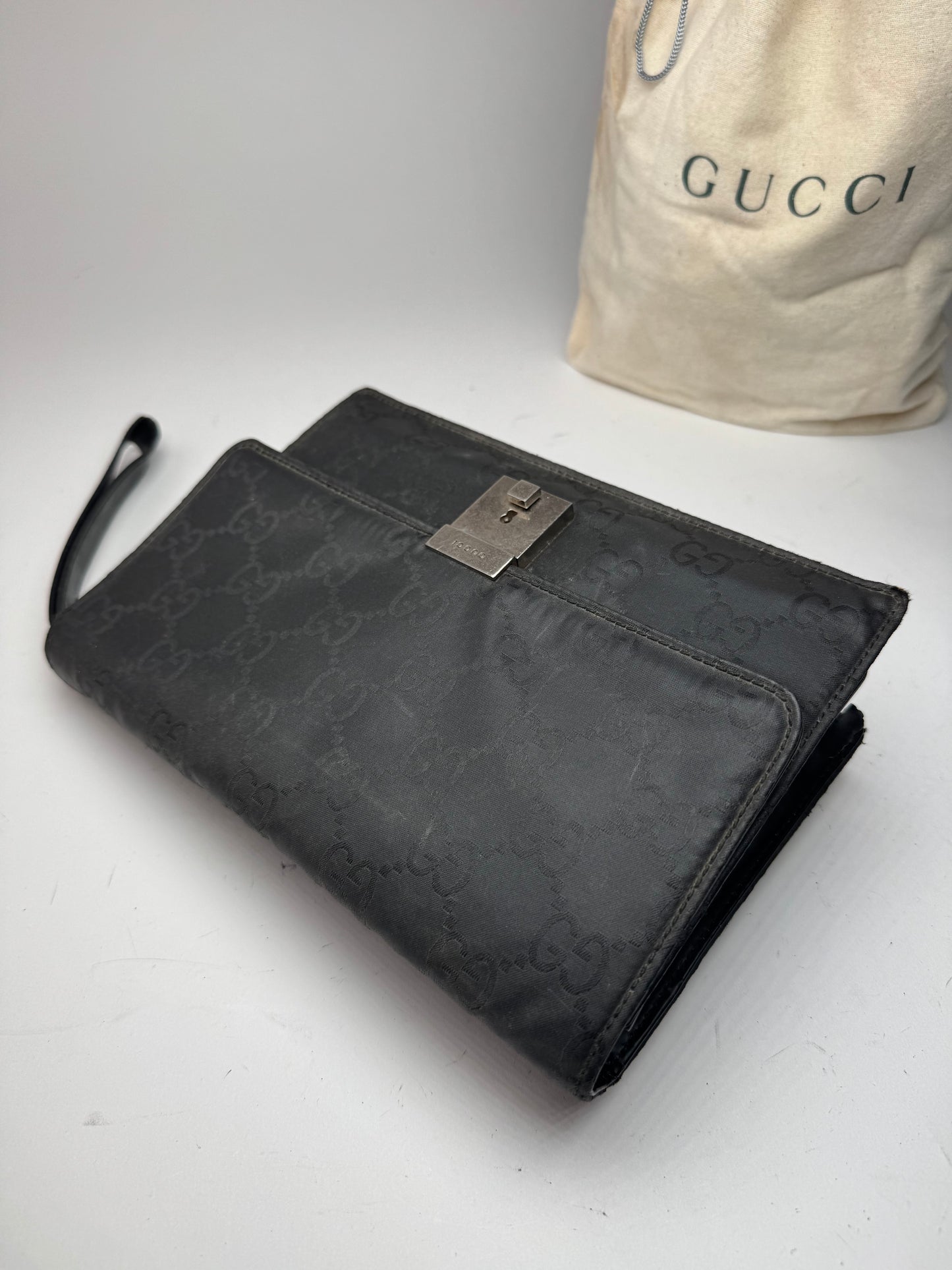 Pochette Gucci Monogram Vintage Noire