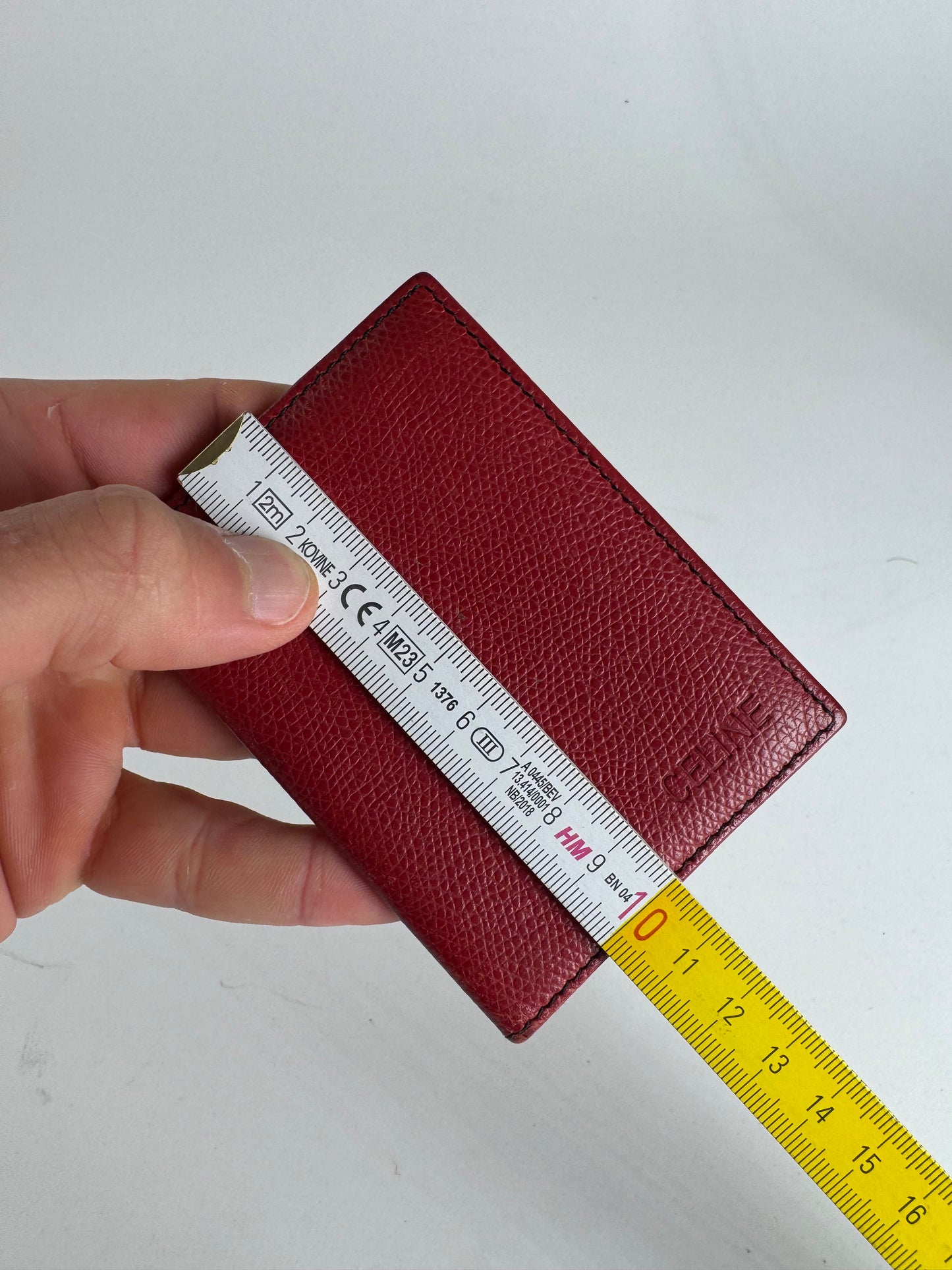 Vintage Celine Paris Leather Card Holder red