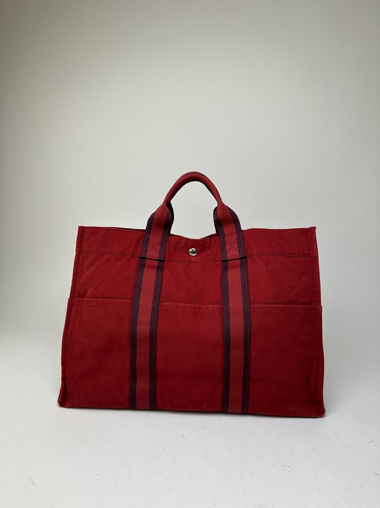 Vintage Hermès Fourre Tout Tote Canvas Red