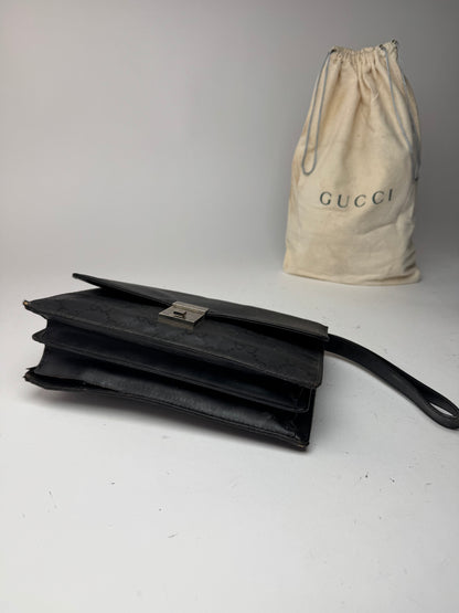 Pochette Gucci Monogram Vintage Noire