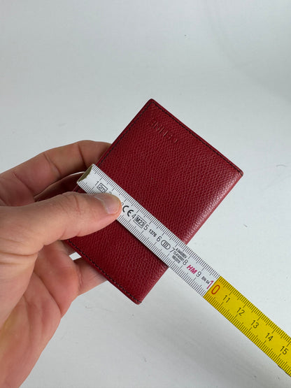Vintage Celine Paris Leather Card Holder red