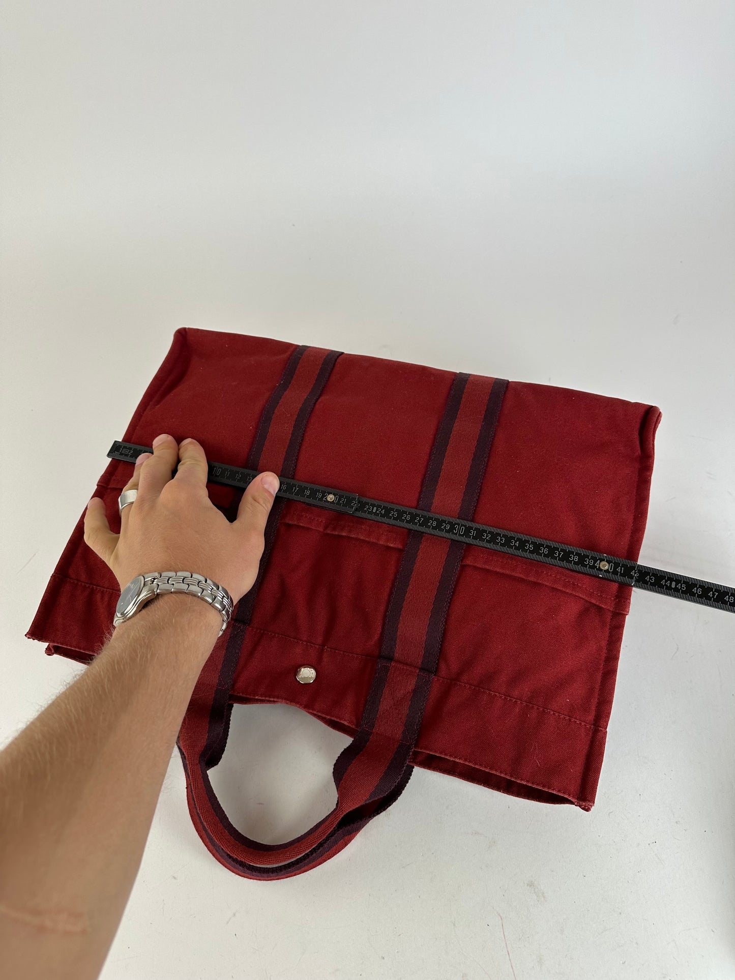 Vintage Hermès Fourre Tout Tote Canvas Red