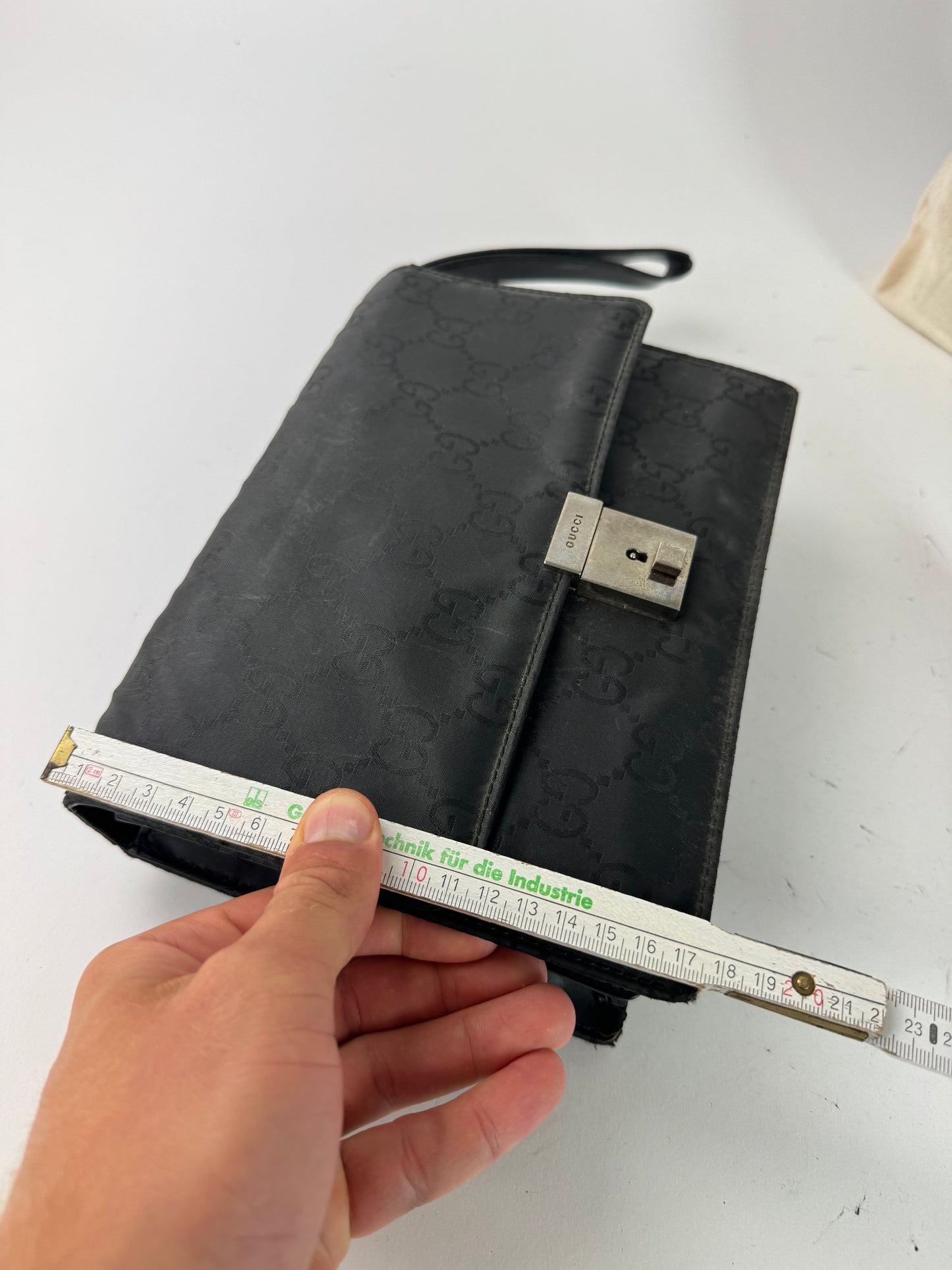 Pochette Gucci Monogram Vintage Noire