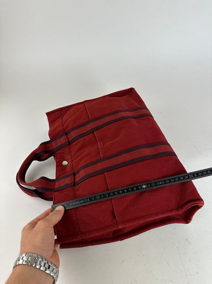 Vintage Hermès Fourre Tout Tote Canvas Red