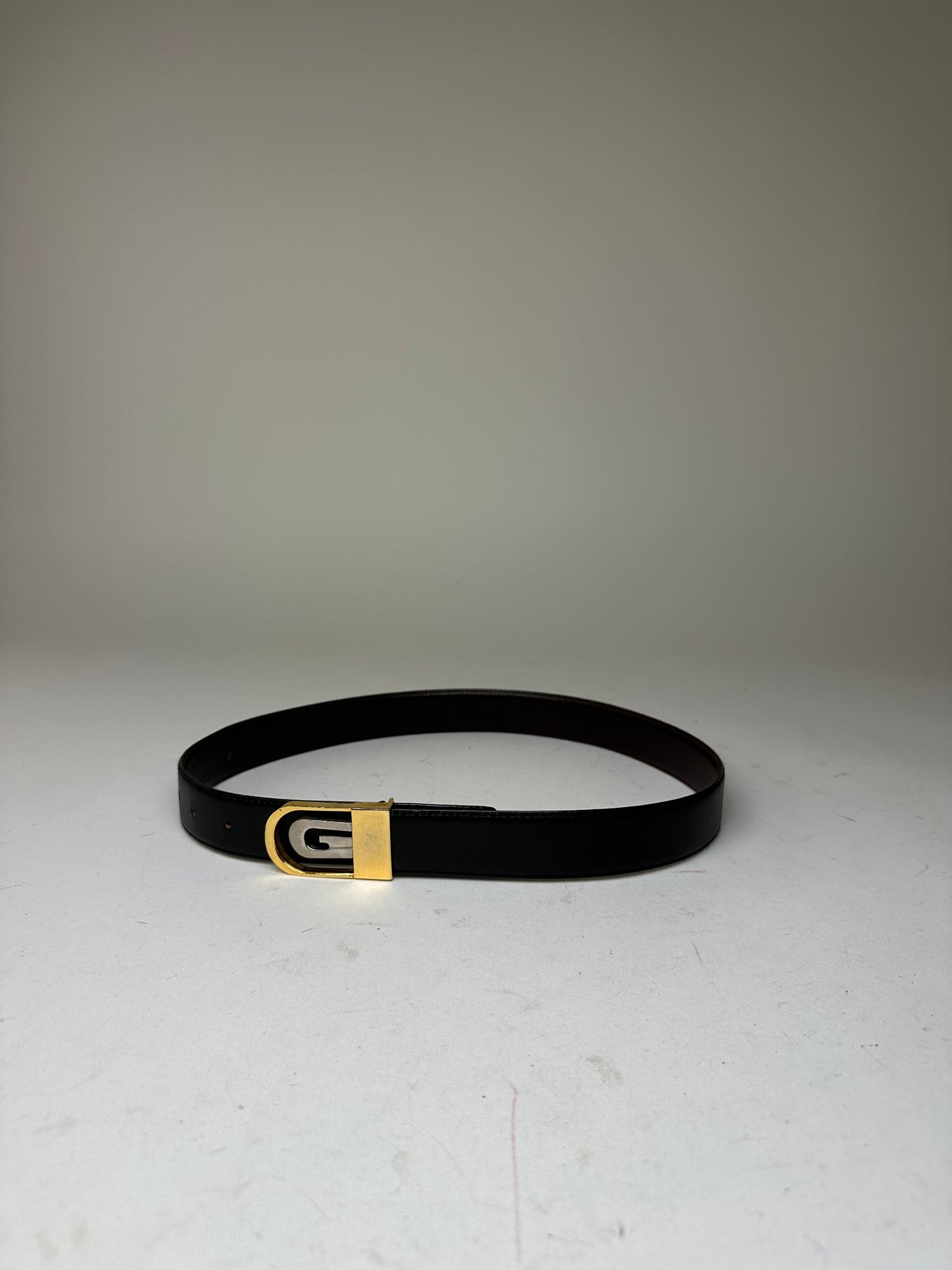 Vintage Gucci Reversible Belt Leather Black Brown