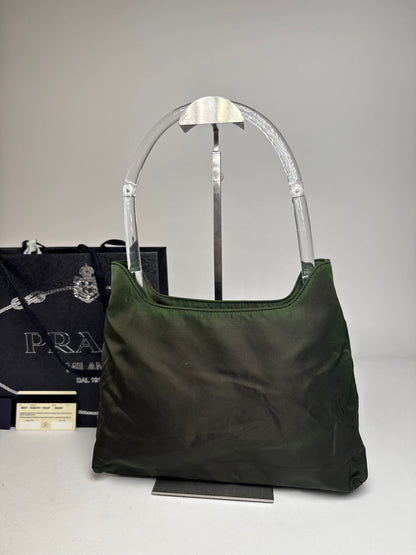 Vintage Prada Polyester Handbag Green