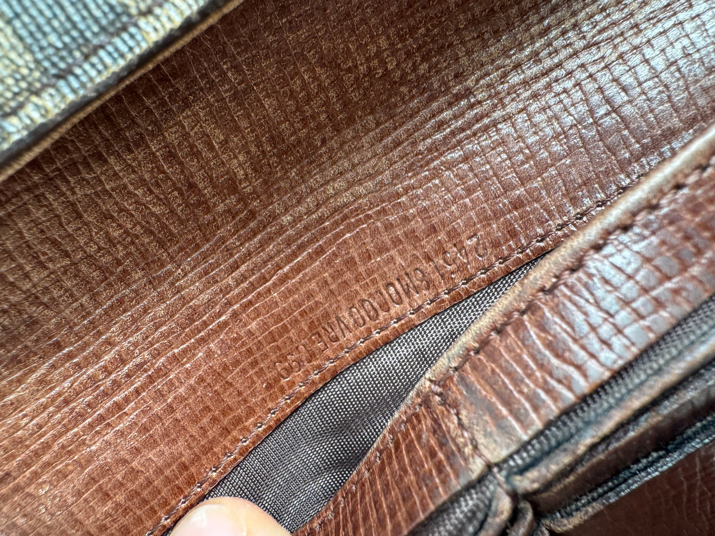 Vintage Fendi FF leather Monogram wallet brown