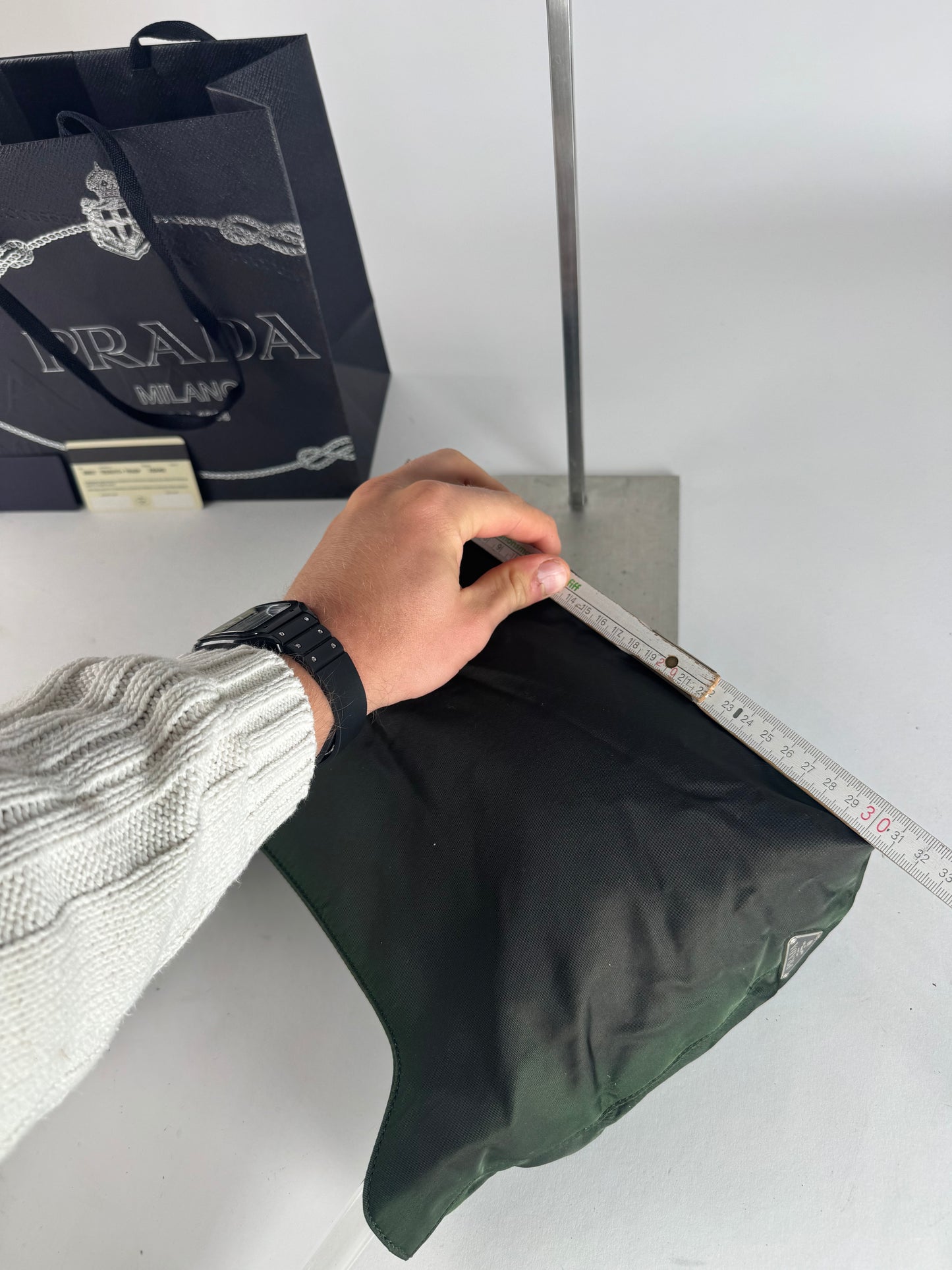 Vintage Prada Polyester Handbag Green